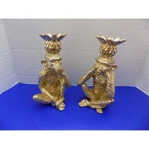 New Monkey Candle Holders Ape Chimps Statue Figurine
